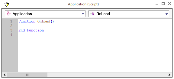 Picture showing the The Script Editor window.